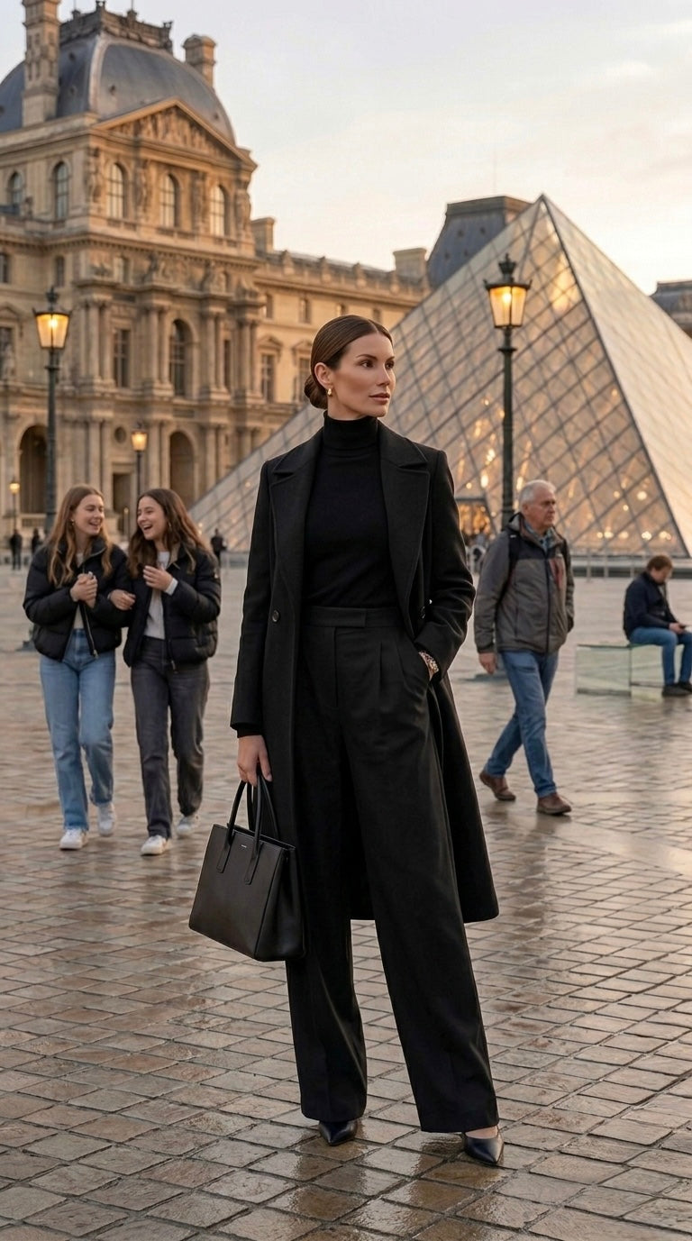 Maëron tailored trousers back view – clean silhouette | Maison Amévie