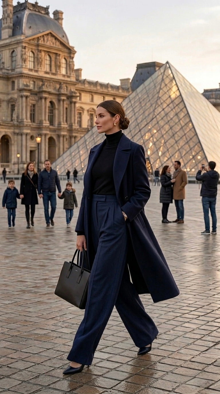 Maëron straight-leg trousers detail – side view | Maison Amévie