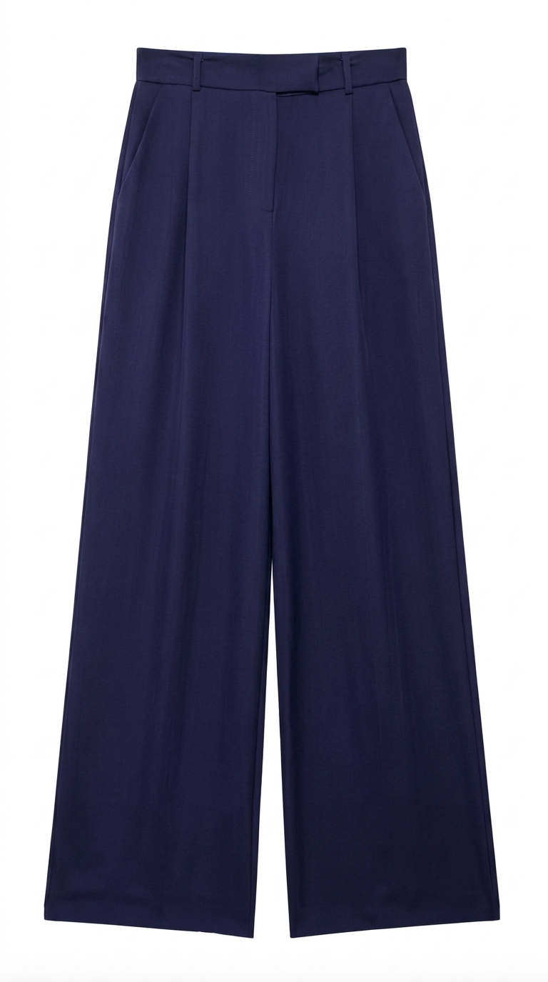 Maëron high-waist trousers full length – minimalist look | Maison Amévie