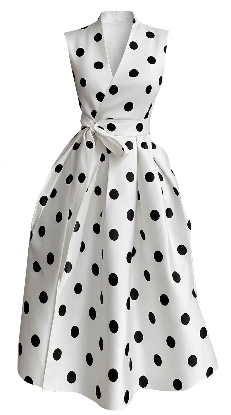 MAISON AMÉVIE Isaline Midi Dress White Detail — Crepe-Weave Structured Dress Capsule Wardrobe — EU Shipping